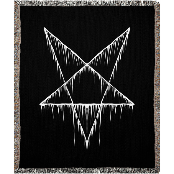 Dripping Pentagram Woven Blanket